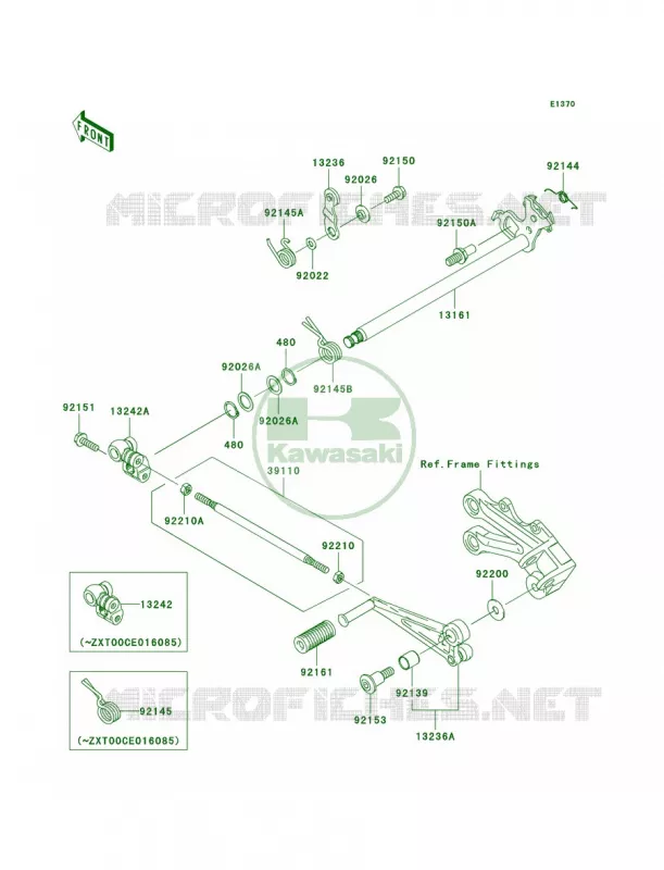 Gear Change Mechanism Kawasaki MOTOS 1000 2004 Ninja ZX-10R  ZX1000-C1