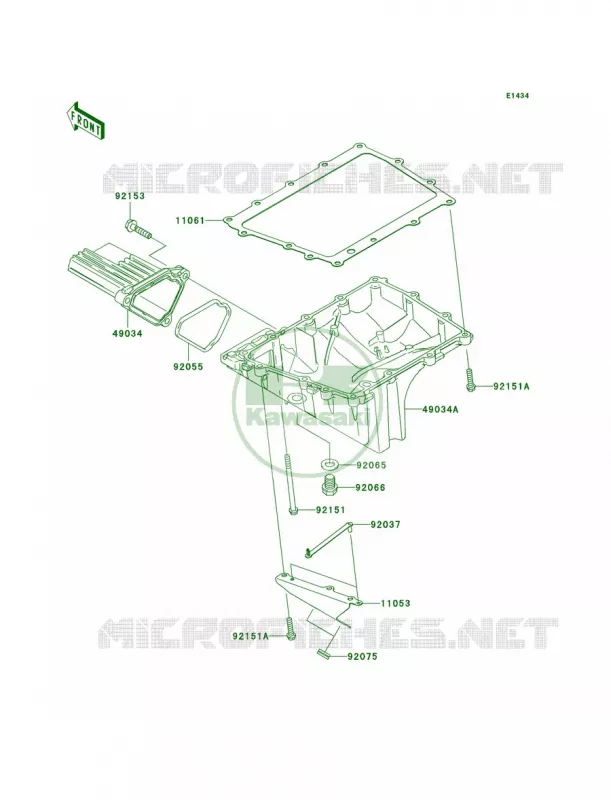 Oil Pan Kawasaki MOTOS 1000 2004 Ninja ZX-10R  ZX1000-C1