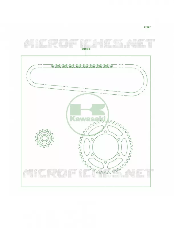 Chain Kit Kawasaki MOTOS 600 2004 ZZR600  ZX600-E12
