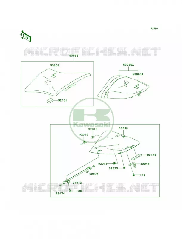 Seat Kawasaki MOTOS 600 2004 Ninja ZX-6RR  ZX600-M1