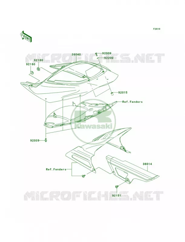 Side CoversChain Cover Kawasaki MOTOS 600 2004 Ninja ZX-6RR  ZX600-M1