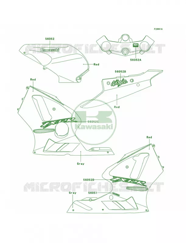 DecalsRedB1 Kawasaki MOTOS 1200 2003 Ninja ZX-12R  ZX1200-B2