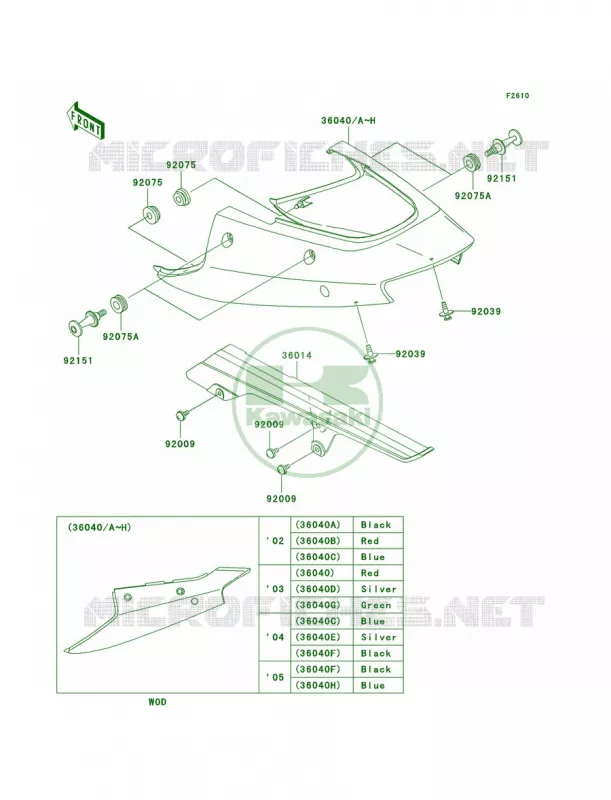 Side CoversChain Cover Kawasaki MOTOS 1200 2003 Ninja ZX-12R  ZX1200-B2