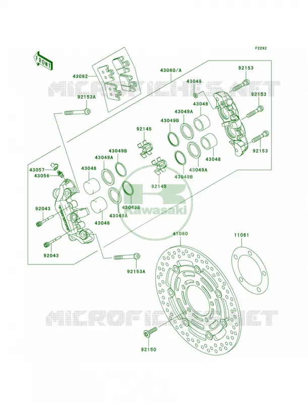 Front Brake Kawasaki MOTOS 600 2003 Ninja ZX-6RR  ZX600-K1