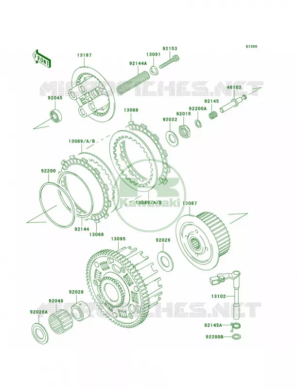 Clutch Kawasaki MOTOS 636 2003 Ninja ZX-6R  ZX636-B1