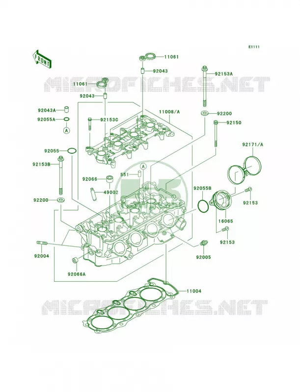Cylinder Head Kawasaki MOTOS 636 2003 Ninja ZX-6R  ZX636-B1