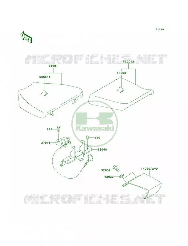 Seat Kawasaki MOTOS 750 2003 Ninja ZX-7R  ZX750-P8
