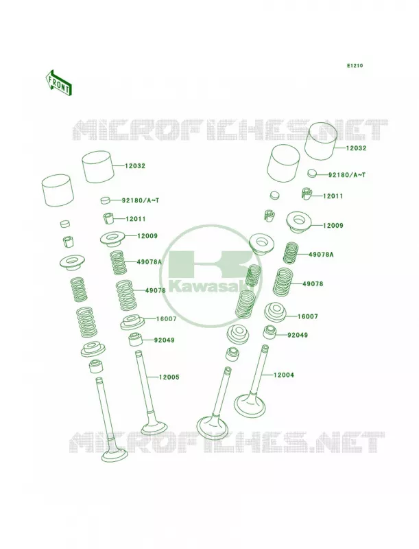 Valves Kawasaki MOTOS 750 2003 Ninja ZX-7R  ZX750-P8