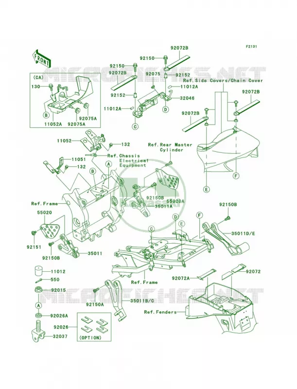 Frame Fittings Kawasaki MOTOS 900 2003 Ninja ZX-9R  ZX900-F2