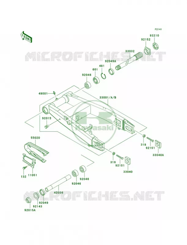 Swingarm Kawasaki MOTOS 1200 2002 Ninja ZX-12R  ZX1200-B1