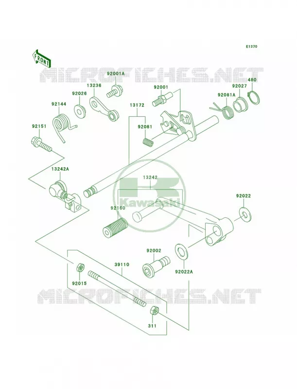 Gear Change Mechanism Kawasaki MOTOS 600 2002 Ninja ZX-6  ZX600-E10