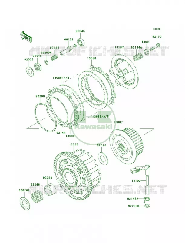 Clutch Kawasaki MOTOS 600 2002 Ninja ZX-6R  ZX600-J3