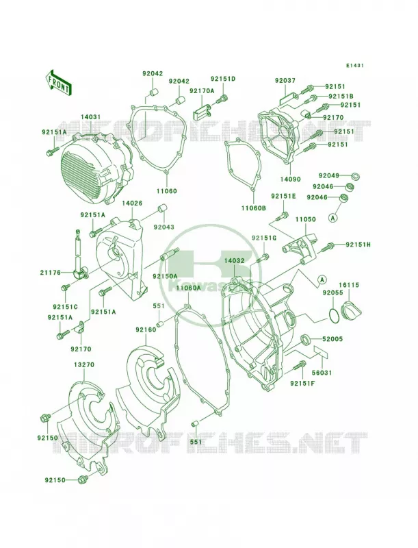 Engine Covers Kawasaki MOTOS 600 2002 Ninja ZX-6R  ZX600-J3