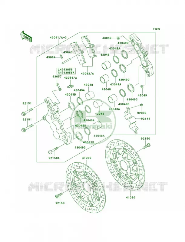 Front Brake Kawasaki MOTOS 600 2002 Ninja ZX-6R  ZX600-J3