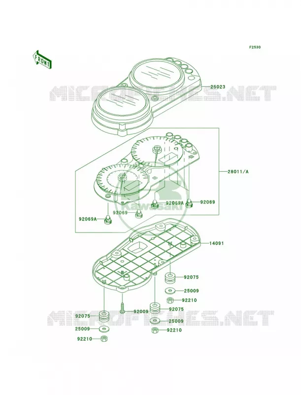 Meters Kawasaki MOTOS 600 2002 Ninja ZX-6R  ZX600-J3