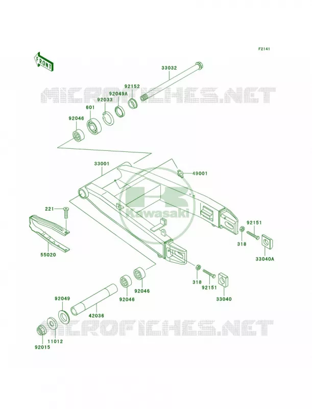 Swingarm Kawasaki MOTOS 600 2002 Ninja ZX-6R  ZX600-J3