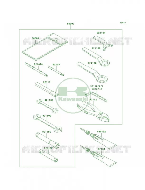 Owner's Tools Kawasaki MOTOS 750 2002 Ninja ZX-7R  ZX750-P7