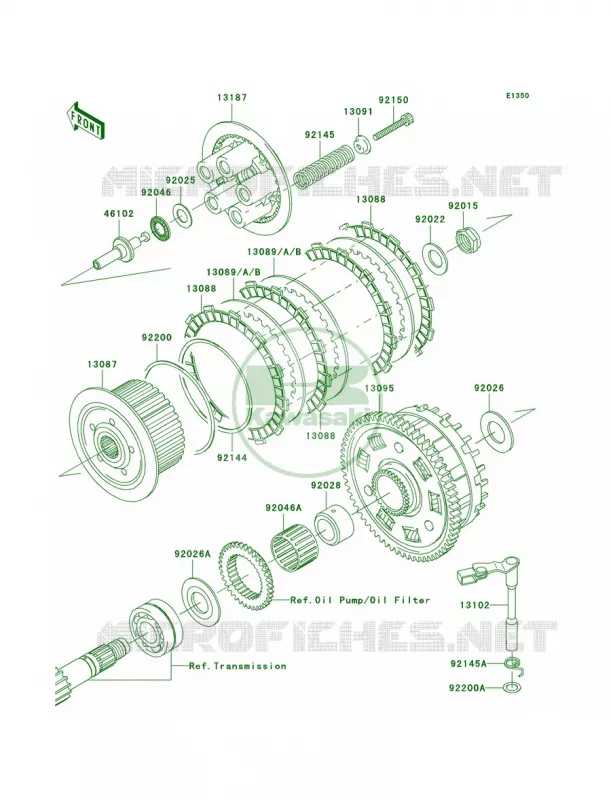 Clutch Kawasaki MOTOS 900 2002 Ninja ZX-9R  ZX900-F1