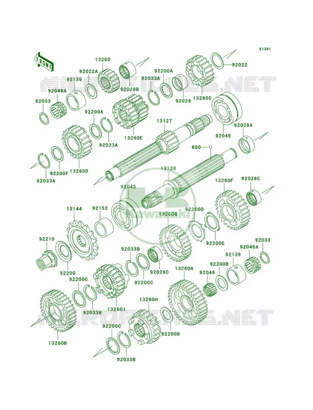 Transmission Kawasaki MOTOS 900 2002 Ninja ZX-9R  ZX900-F1