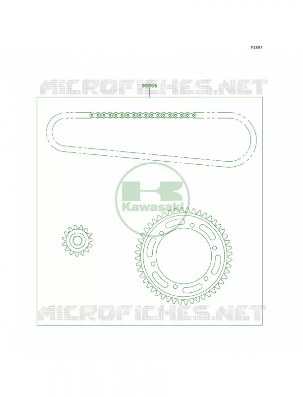 Chain Kit Kawasaki MOTOS 1100 2001 Ninja ZX-11  ZX1100-D9