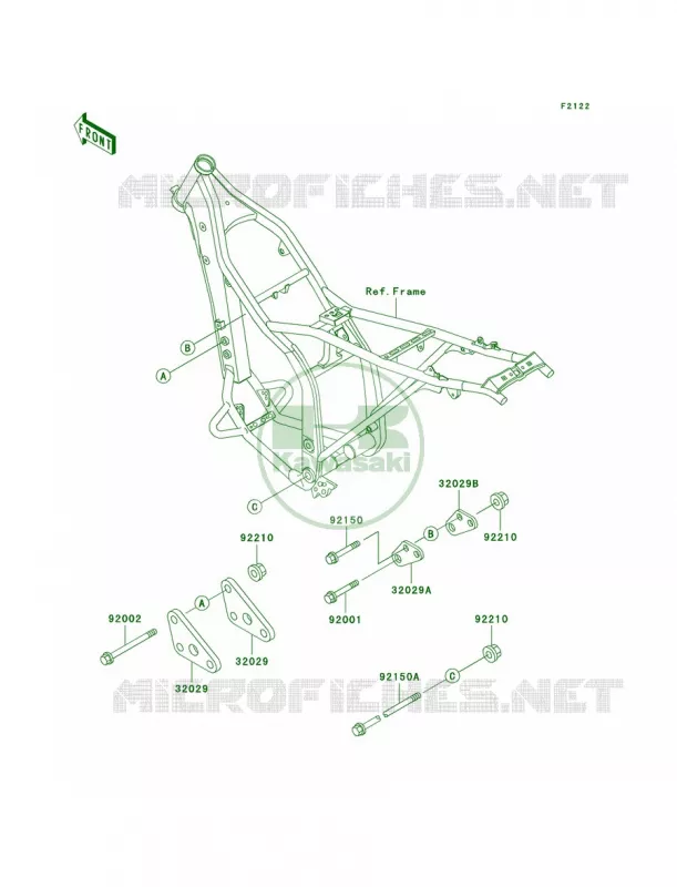 Engine Mount Kawasaki MOTOS 300 2003 KLX300R  KLX300-A8