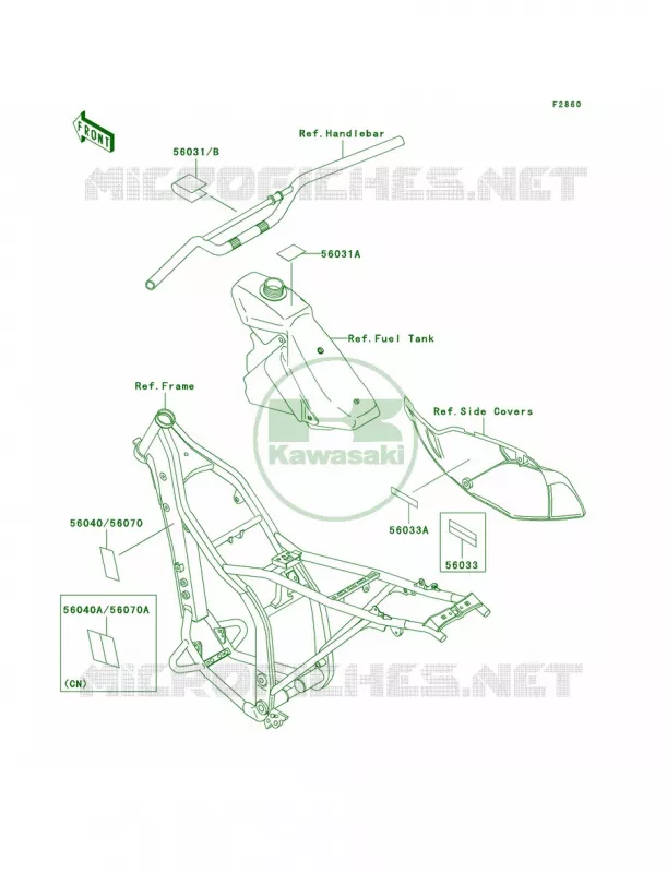 Labels Kawasaki MOTOS 300 2003 KLX300R  KLX300-A8