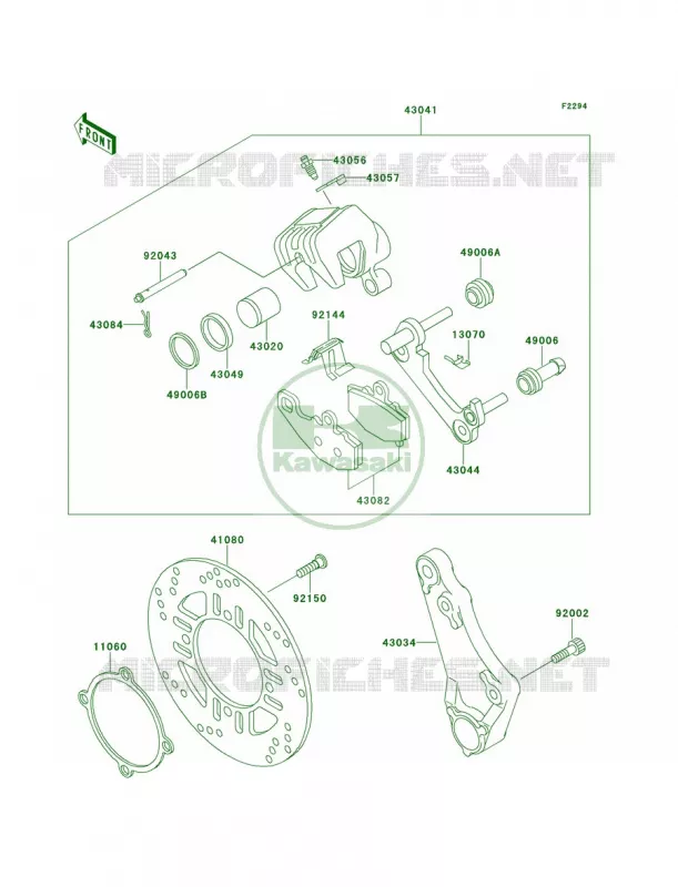 Rear Brake Kawasaki MOTOS 600 2001 Ninja ZX-6  ZX600-E9