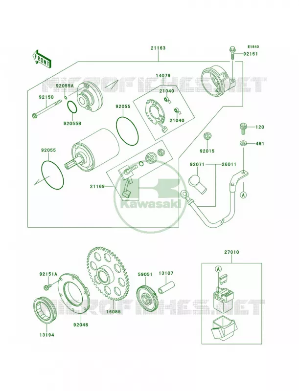 Starter Motor Kawasaki MOTOS 900 2001 Ninja ZX-9R  ZX900-E2