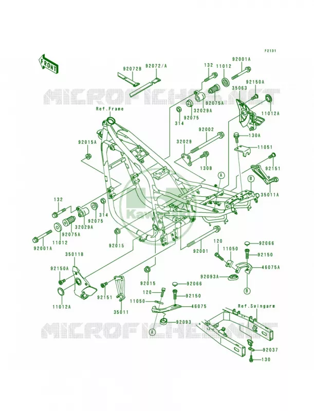 Frame Fittings Kawasaki MOTOS 750 2000 ZR-7  ZR750-F2