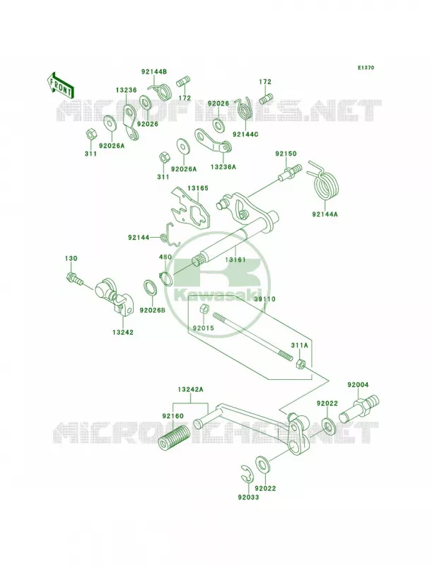 Gear Change Mechanism Kawasaki MOTOS 1100 2000 Ninja ZX-11  ZX1100-D8