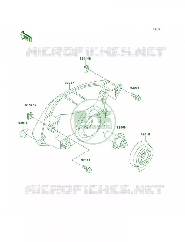 Headlights Kawasaki MOTOS 1100 2000 Ninja ZX-11  ZX1100-D8