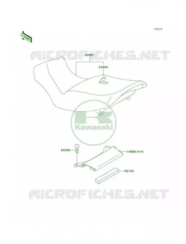 Seat Kawasaki MOTOS 1100 2000 Ninja ZX-11  ZX1100-D8