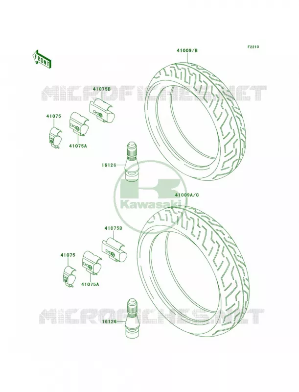 Tires Kawasaki MOTOS 1100 2000 Ninja ZX-11  ZX1100-D8