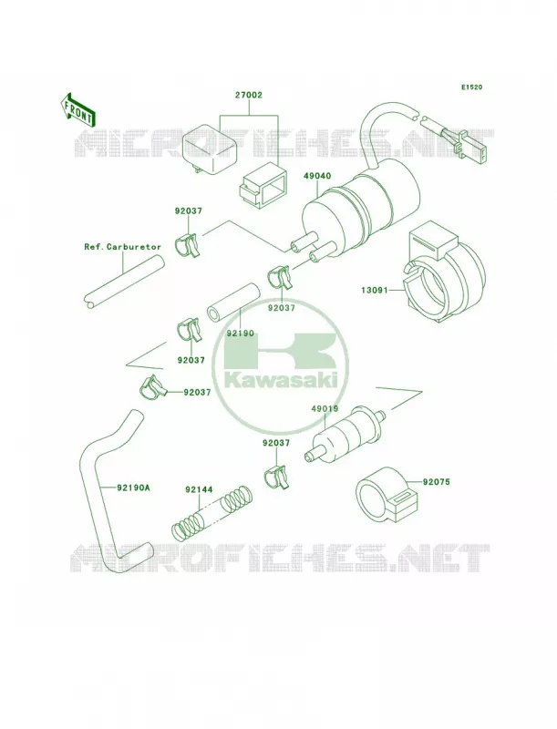 Fuel Pump Kawasaki MOTOS 600 2000 Ninja ZX-6  ZX600-E8