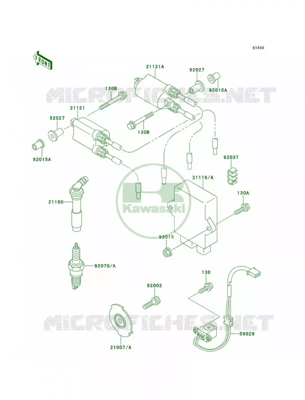 Ignition System Kawasaki MOTOS 600 2000 Ninja ZX-6  ZX600-E8