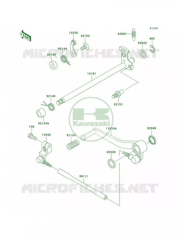 Gear Change Mechanism Kawasaki MOTOS 600 2000 Ninja ZX-6R  ZX600-J1
