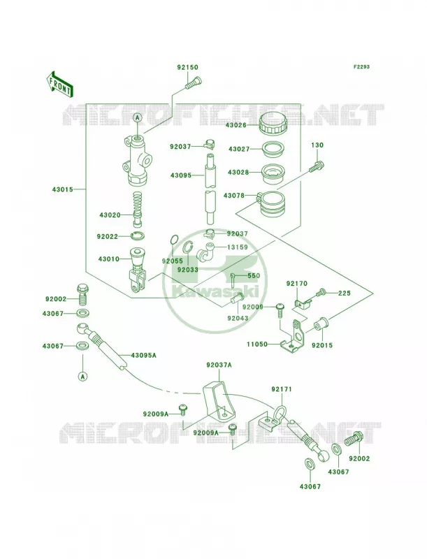 Rear Master Cylinder Kawasaki MOTOS 600 2000 Ninja ZX-6R  ZX600-J1