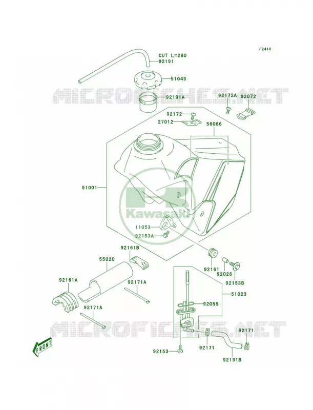 Fuel TankKLX400-B1 Kawasaki MOTOS 400 2003 KLX400R  KLX400-B1