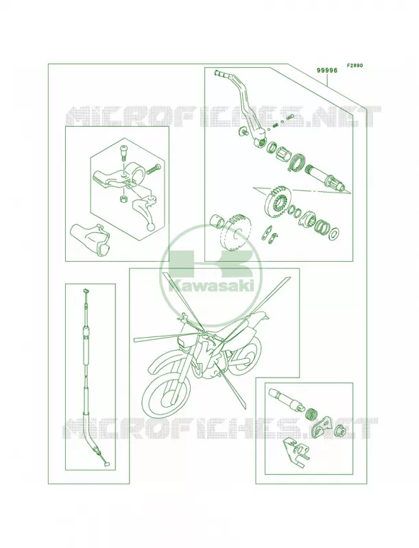 Optional Parts Kawasaki MOTOS 400 2003 KLX400R  KLX400-B1