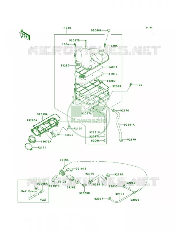 Air Cleaner Kawasaki MOTOS 900 2000 Ninja ZX-9R  ZX900-E1