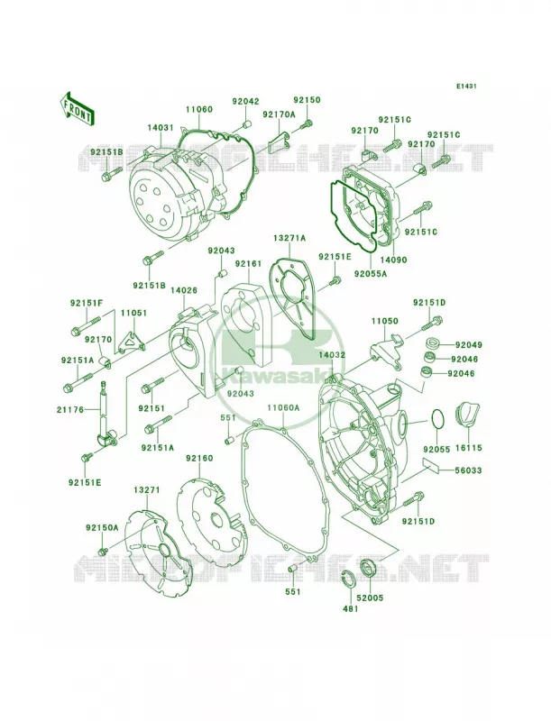 Engine Covers Kawasaki MOTOS 900 2000 Ninja ZX-9R  ZX900-E1