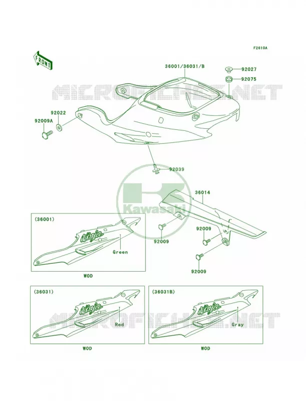 Side CoversChain CoverZX900-E2 Kawasaki MOTOS 900 2000 Ninja ZX-9R  ZX900-E1