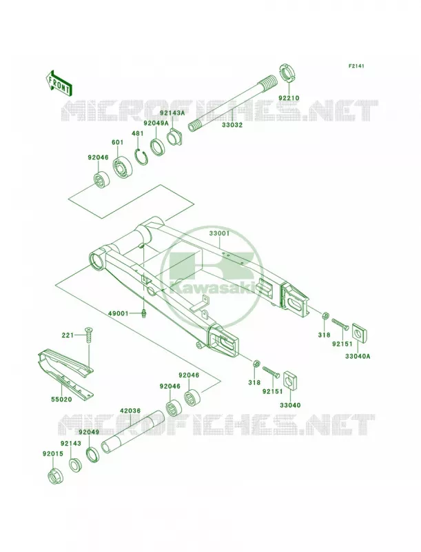 Swingarm Kawasaki MOTOS 900 2000 Ninja ZX-9R  ZX900-E1