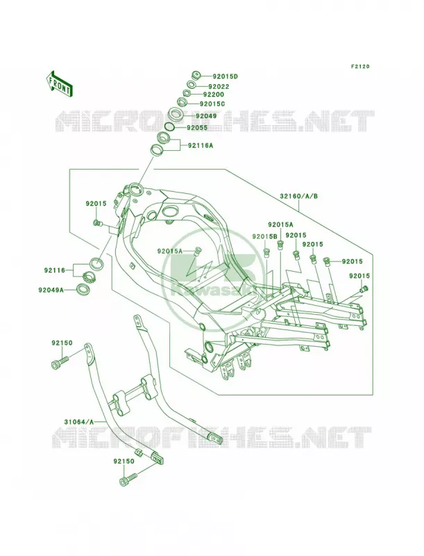 Frame Kawasaki MOTOS 1100 1999 Ninja ZX-11  ZX1100-D7
