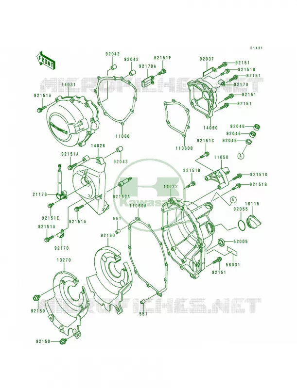 Engine Covers Kawasaki MOTOS 600 1999 Ninja ZX-6R  ZX600-G2