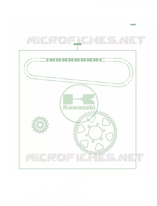 Chain Kit Kawasaki MOTOS 750 1999 Ninja ZX-7R  ZX750-P4