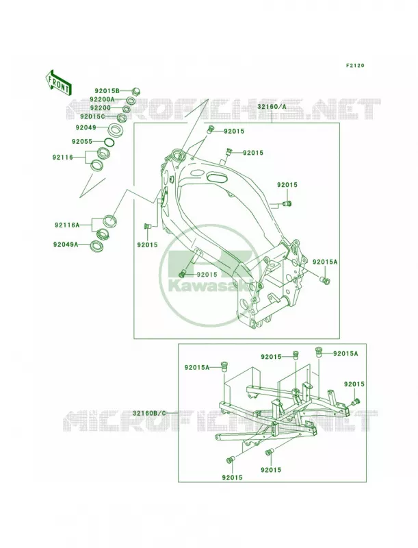 Frame Kawasaki MOTOS 750 1999 Ninja ZX-7R  ZX750-P4