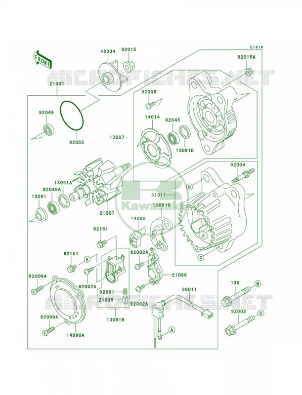 Generator Kawasaki MOTOS 750 1999 Ninja ZX-7R  ZX750-P4
