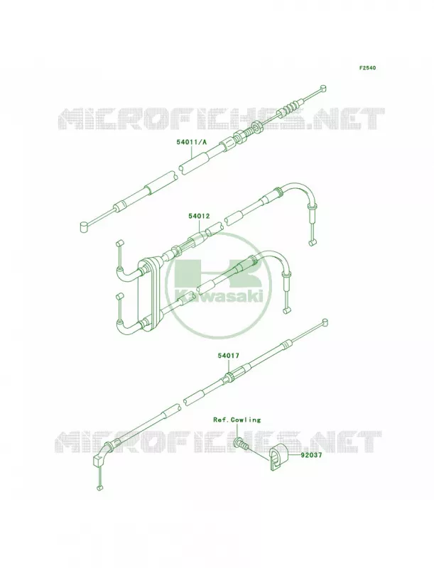 Cables Kawasaki MOTOS 900 1999 Ninja ZX-9R  ZX900-C2