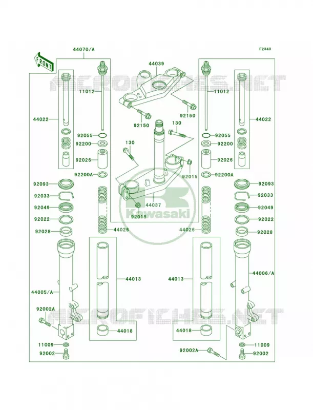 Front Fork Kawasaki MOTOS 1100 1998 Ninja ZX-11  ZX1100-D6